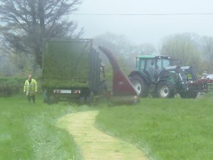 cutting silage in bad weather